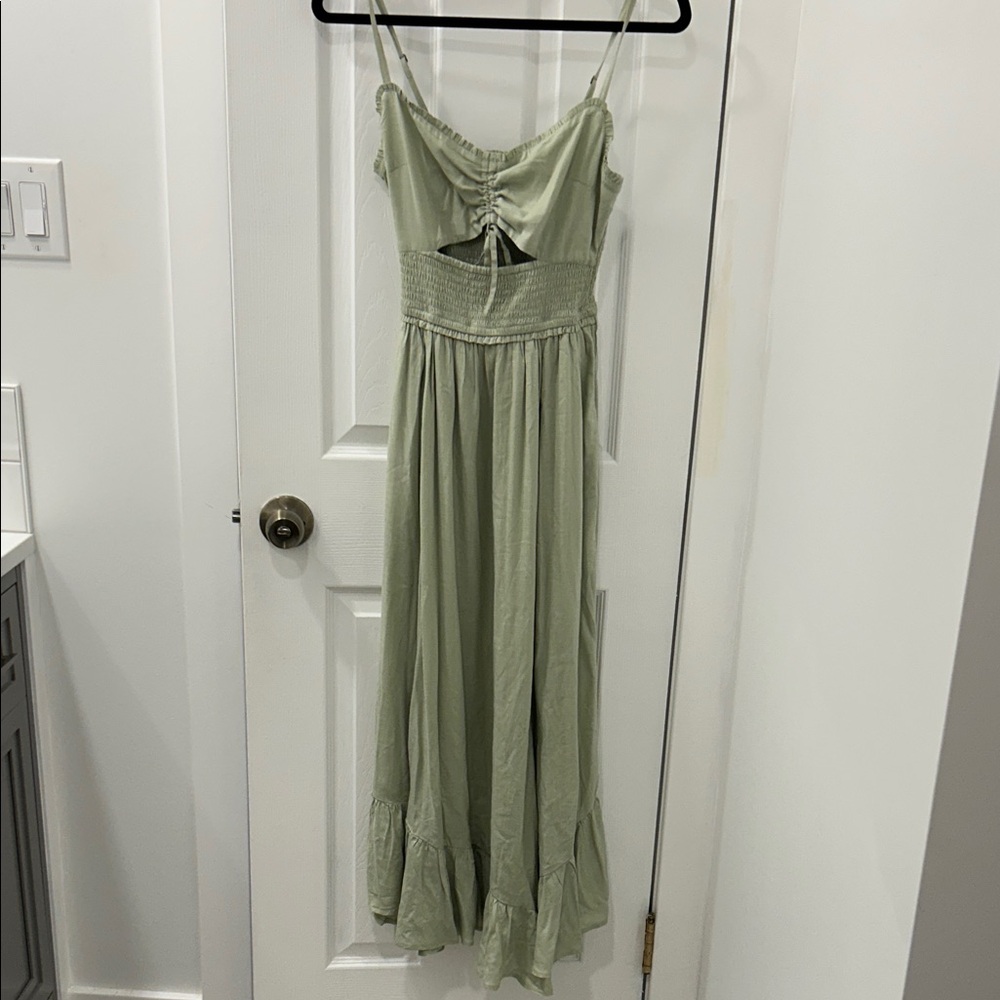 Hollister Sage Green Maxi Dress